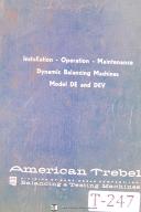 Trebel-Trebel, American, DE DEV, Balancing Machine, Operations & Maint Manual 1957-DE-DEV-01